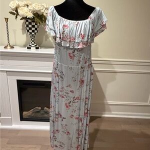 Zara Light Blue Floral Dress